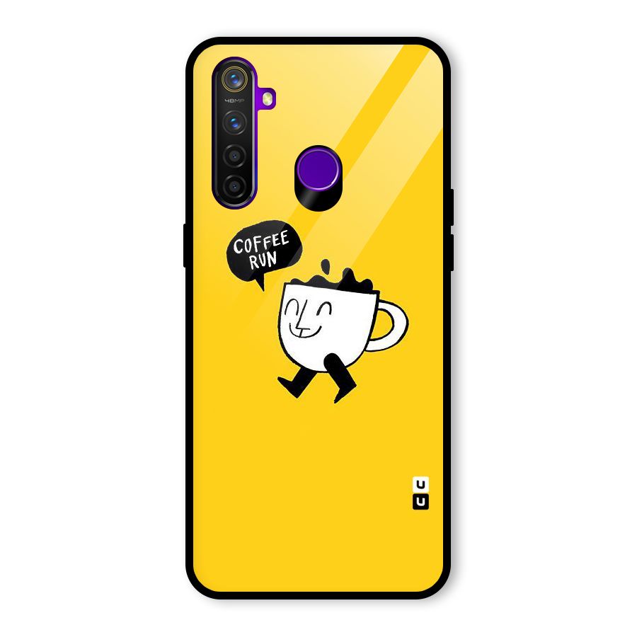 Coffee Run Glass Back Case for Realme 5 Pro