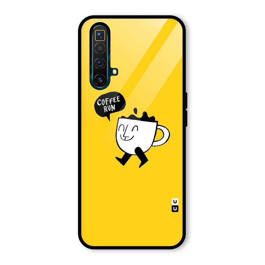 Coffee Run Glass Back Case for Realme X3 SuperZoom