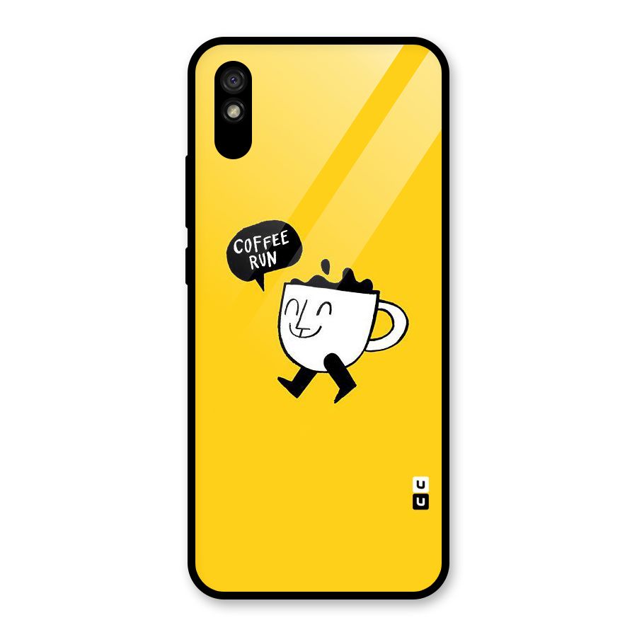 Coffee Run Glass Back Case for Redmi 9A