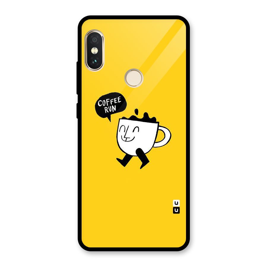 Coffee Run Glass Back Case for Redmi Note 5 Pro