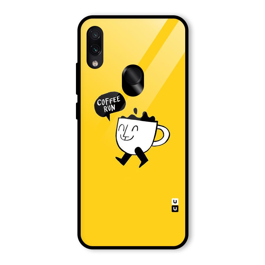 Coffee Run Glass Back Case for Redmi Note 7 Pro