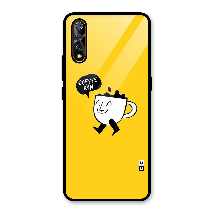 Coffee Run Glass Back Case for Vivo S1