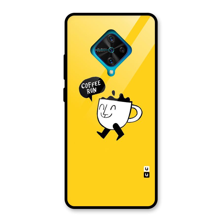 Coffee Run Glass Back Case for Vivo S1 Pro