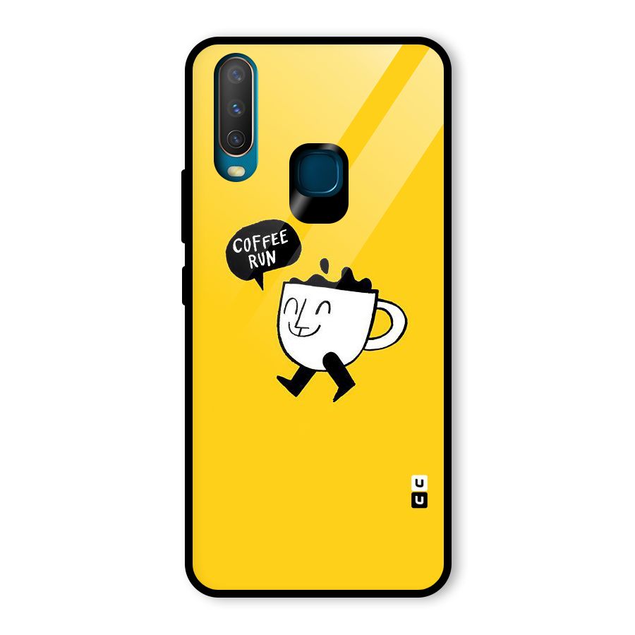 Coffee Run Glass Back Case for Vivo U10