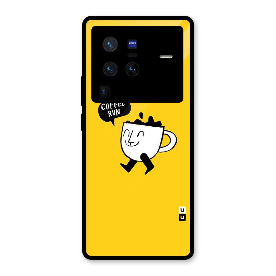 Coffee Run Glass Back Case for Vivo X80 Pro