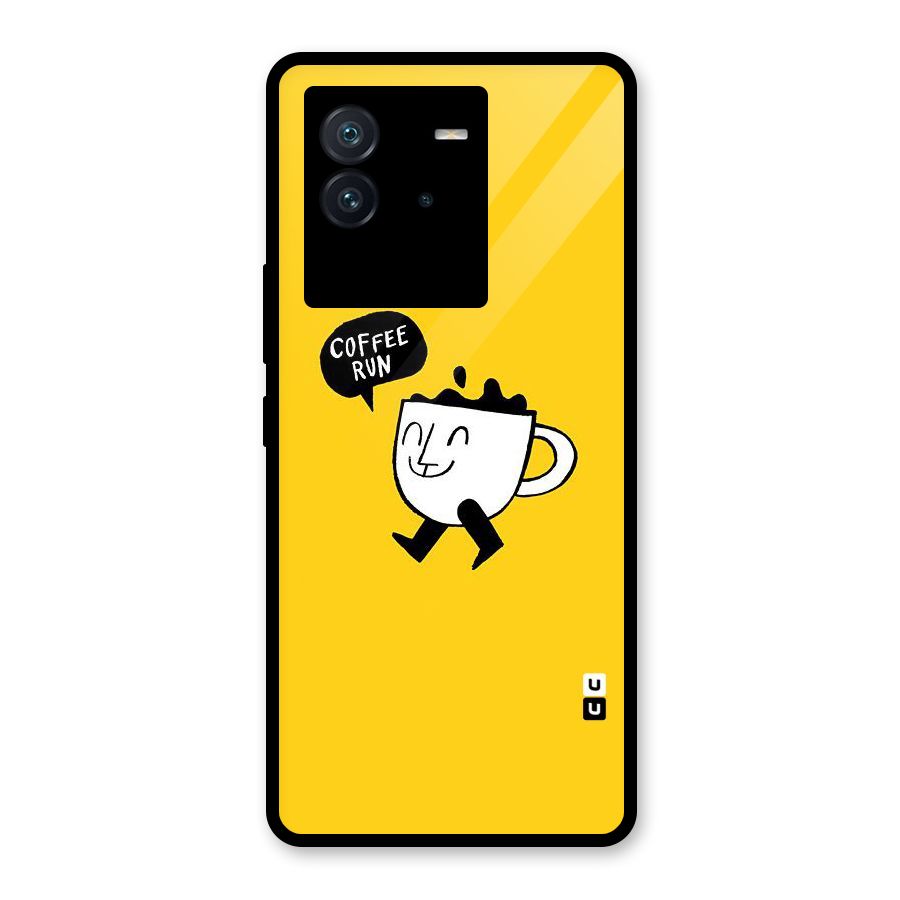 Coffee Run Glass Back Case for Vivo iQOO Neo 6 5G