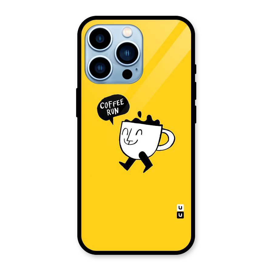 Coffee Run Glass Back Case for iPhone 13 Pro