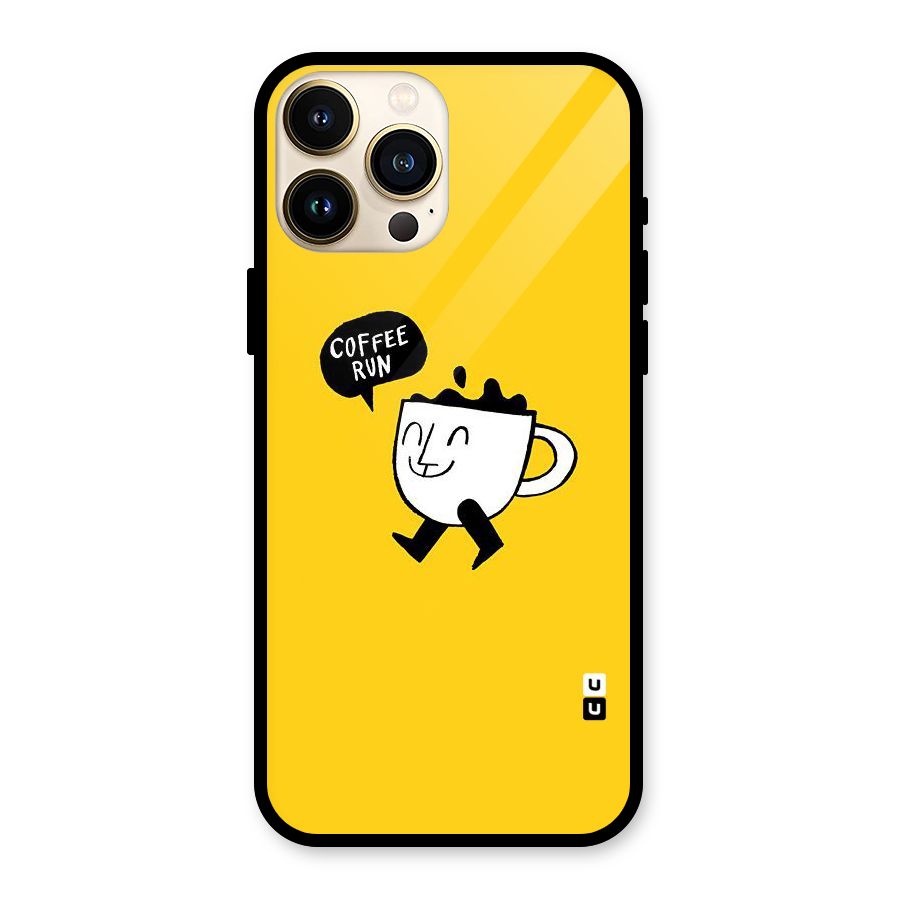 Coffee Run Glass Back Case for iPhone 13 Pro Max