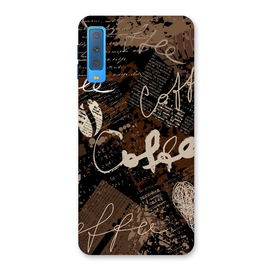 Coffee Scribbles Back Case for Galaxy A7 (2018)