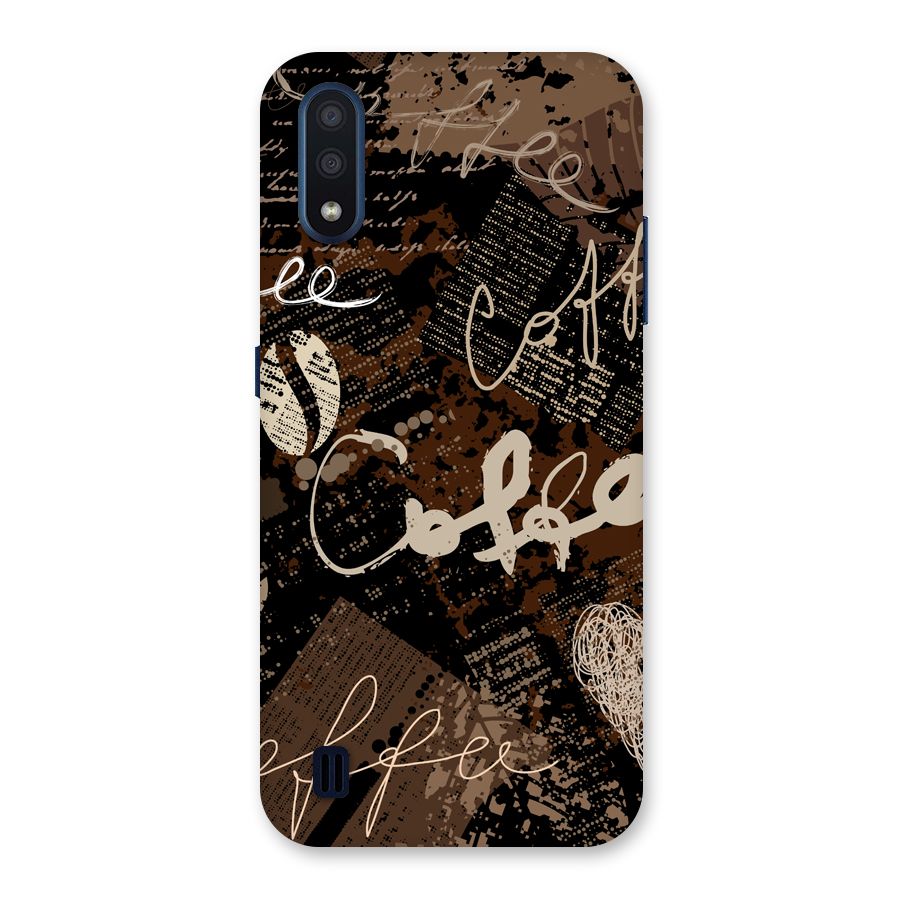 Coffee Scribbles Back Case for Galaxy M01