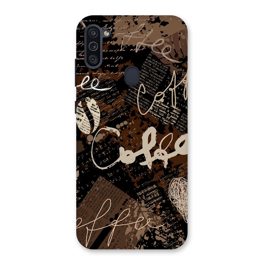 Coffee Scribbles Back Case for Galaxy M11