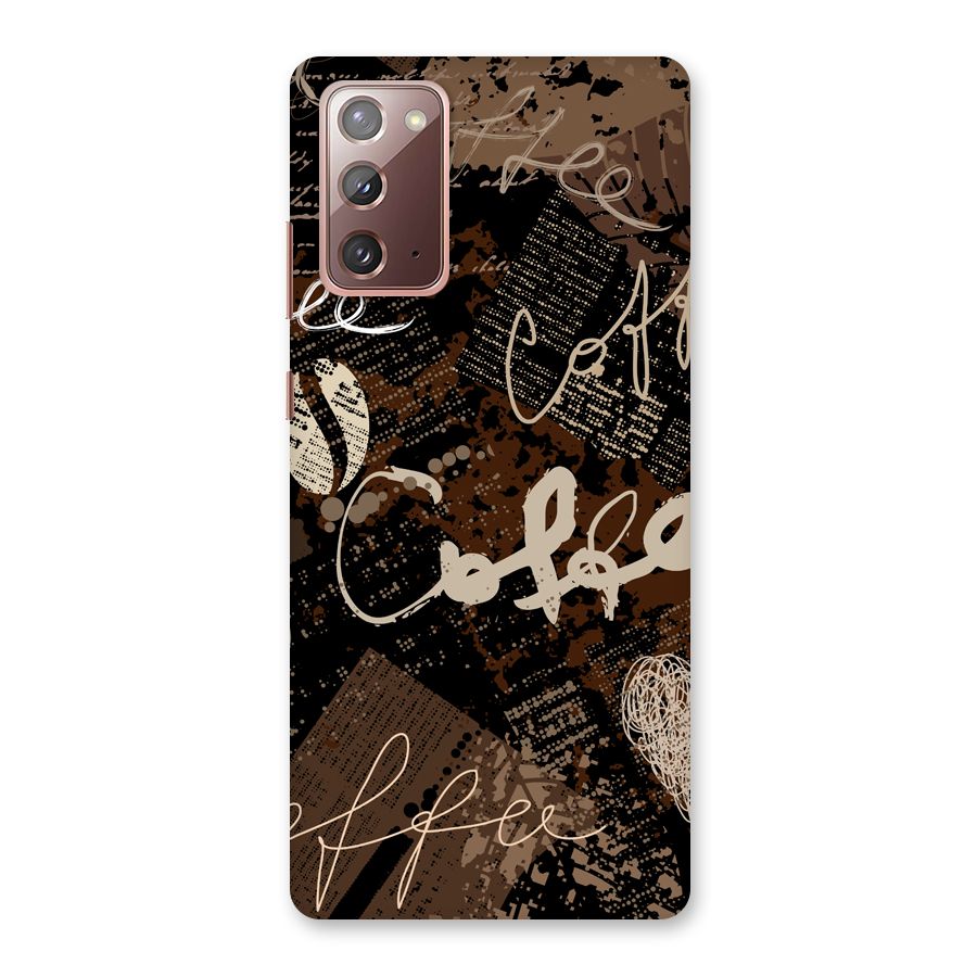 Coffee Scribbles Back Case for Galaxy Note 20