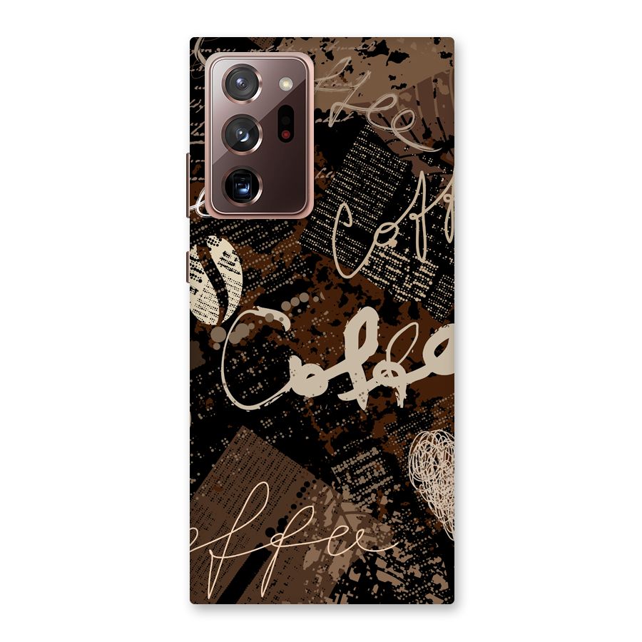 Coffee Scribbles Back Case for Galaxy Note 20 Ultra