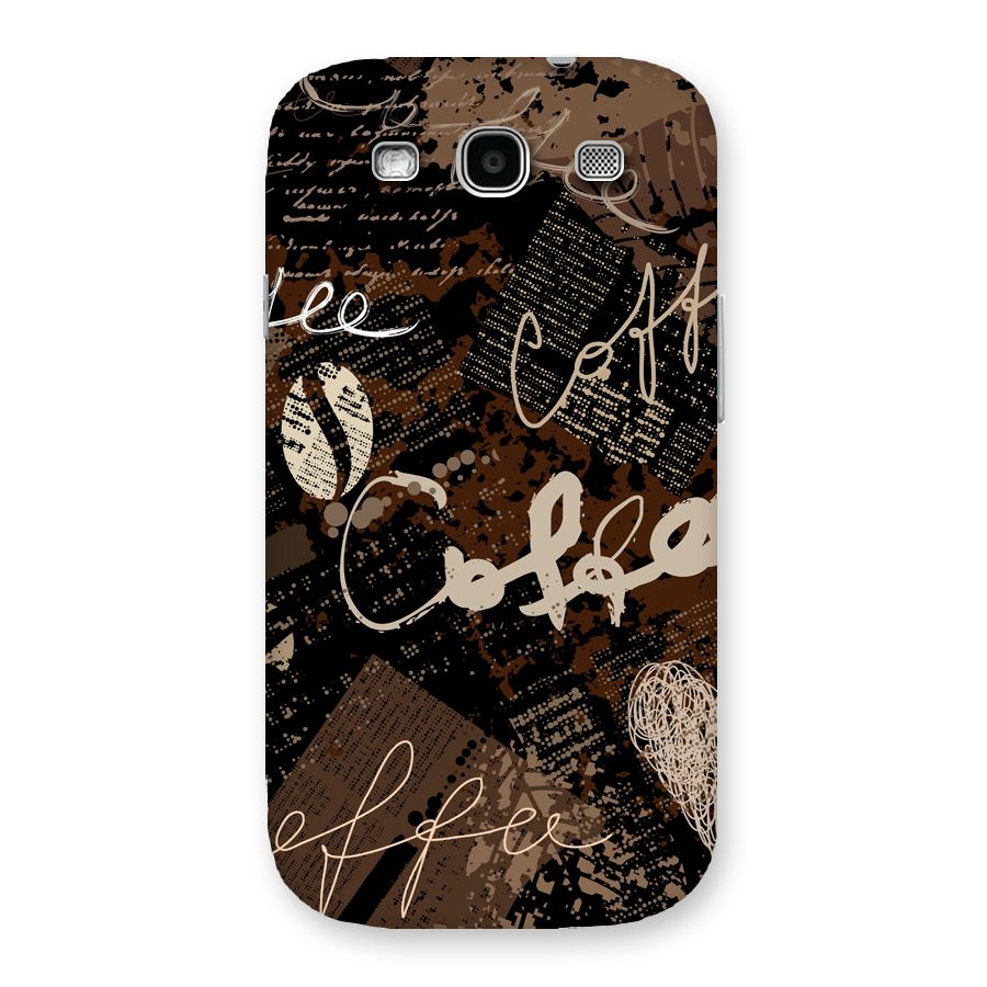Coffee Scribbles Back Case for Galaxy S3