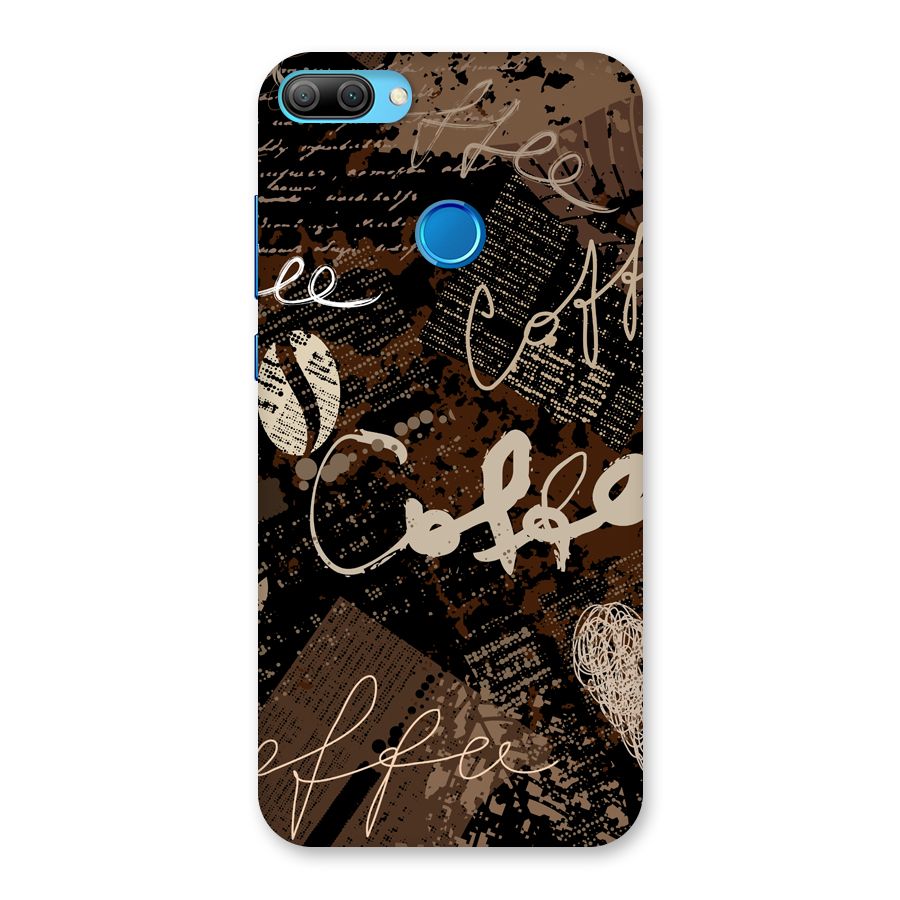Coffee Scribbles Back Case for Honor 9N