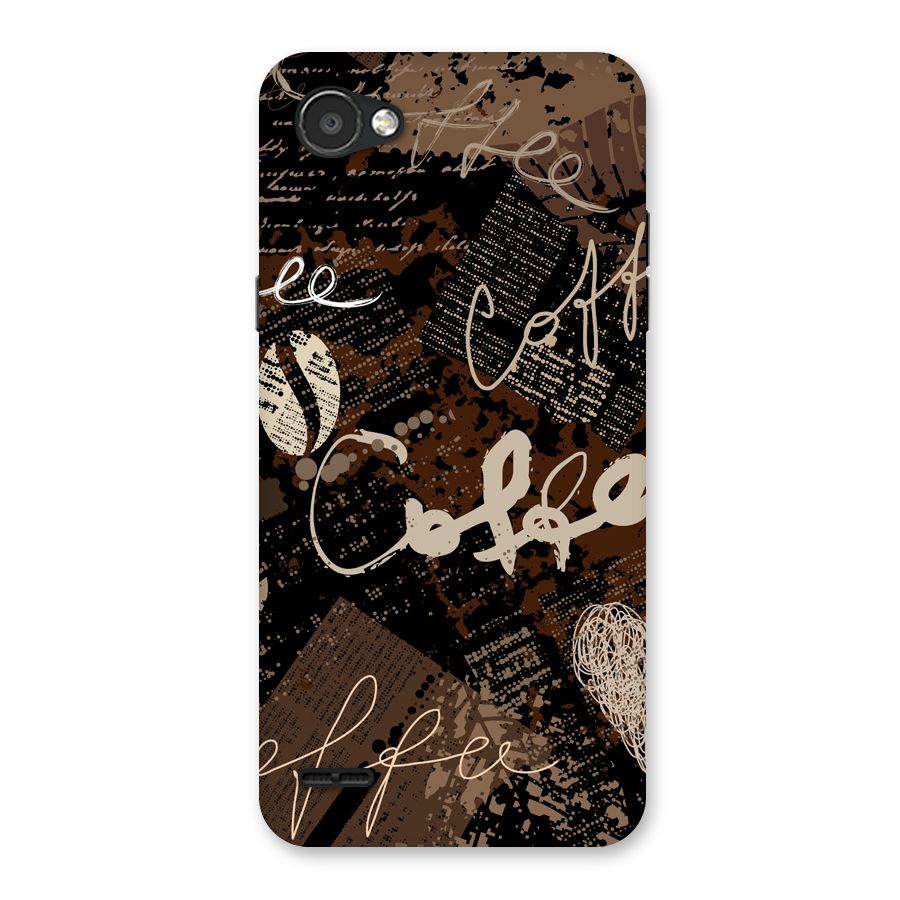 Coffee Scribbles Back Case for LG Q6