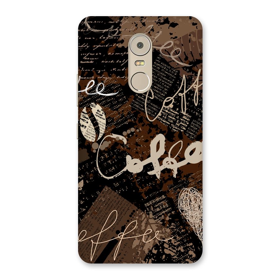 Coffee Scribbles Back Case for Lenovo K6 Note