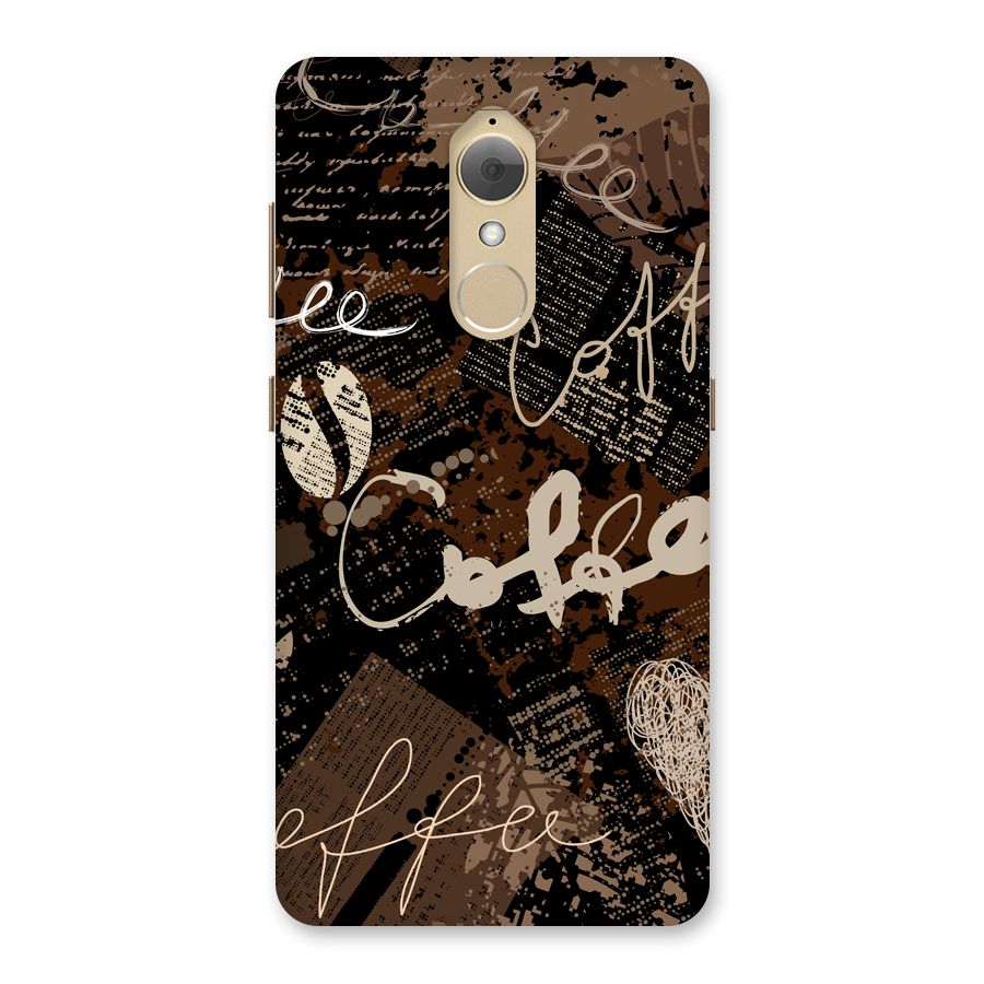 Coffee Scribbles Back Case for Lenovo K8