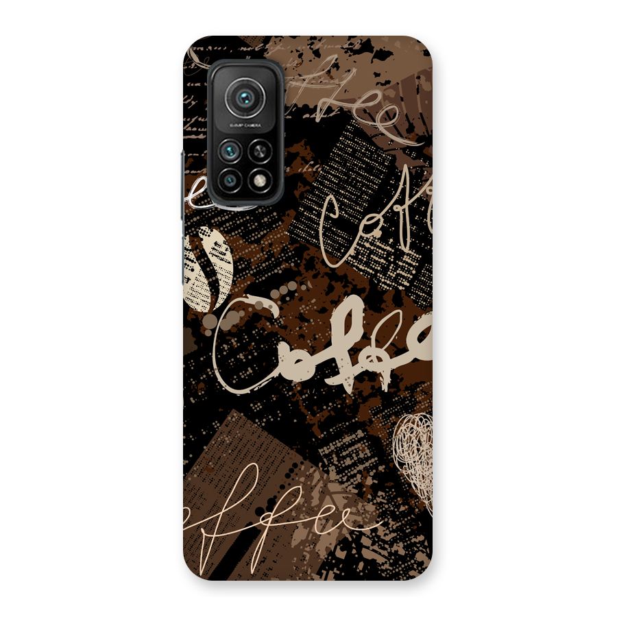 Coffee Scribbles Back Case for Mi 10T 5G