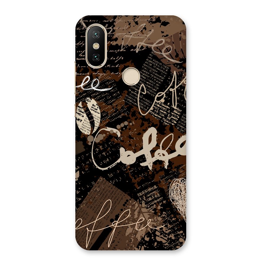 Coffee Scribbles Back Case for Mi A2