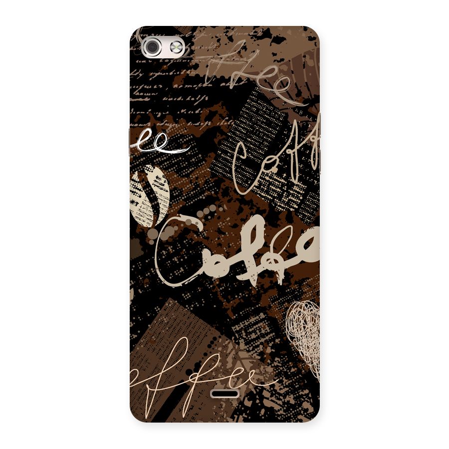 Coffee Scribbles Back Case for Micromax Canvas Silver 5