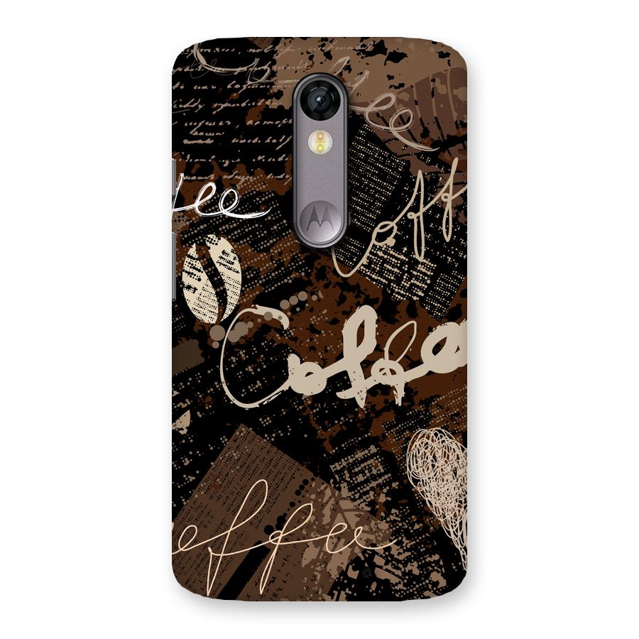 Coffee Scribbles Back Case for Moto X Force