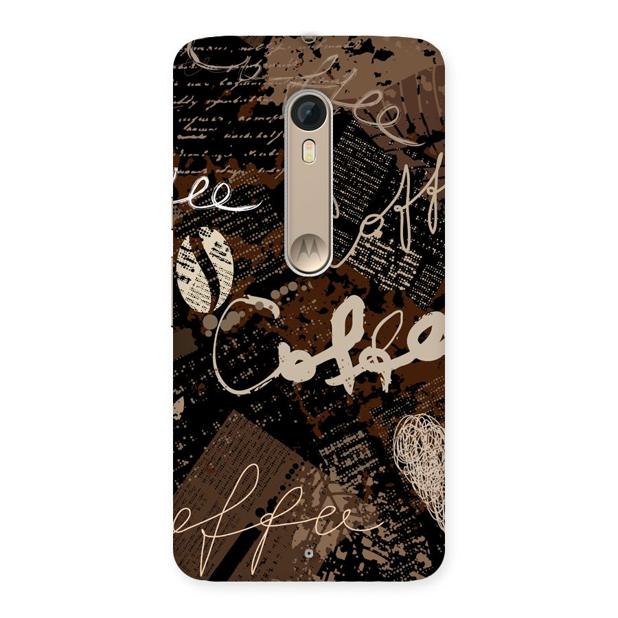 Coffee Scribbles Back Case for Motorola Moto X Style