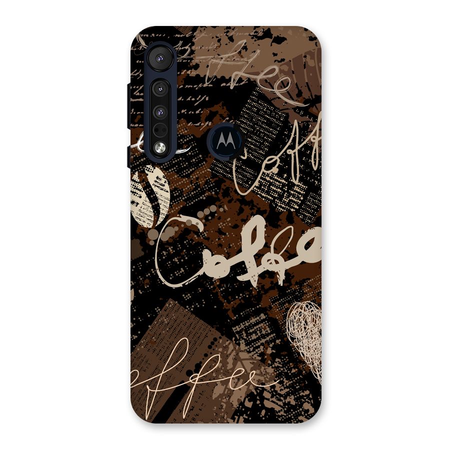 Coffee Scribbles Back Case for Motorola One Macro