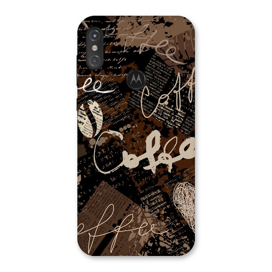 Coffee Scribbles Back Case for Motorola One Power