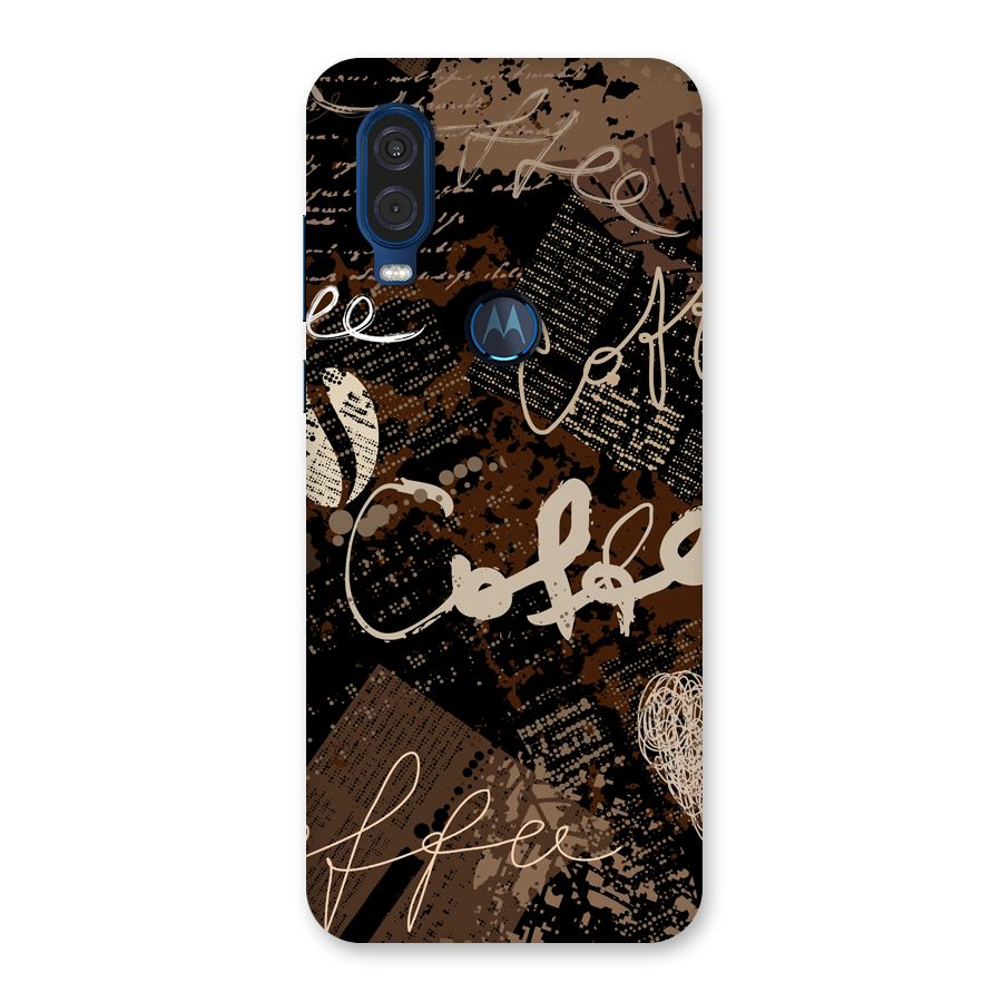 Coffee Scribbles Back Case for Motorola One Vision