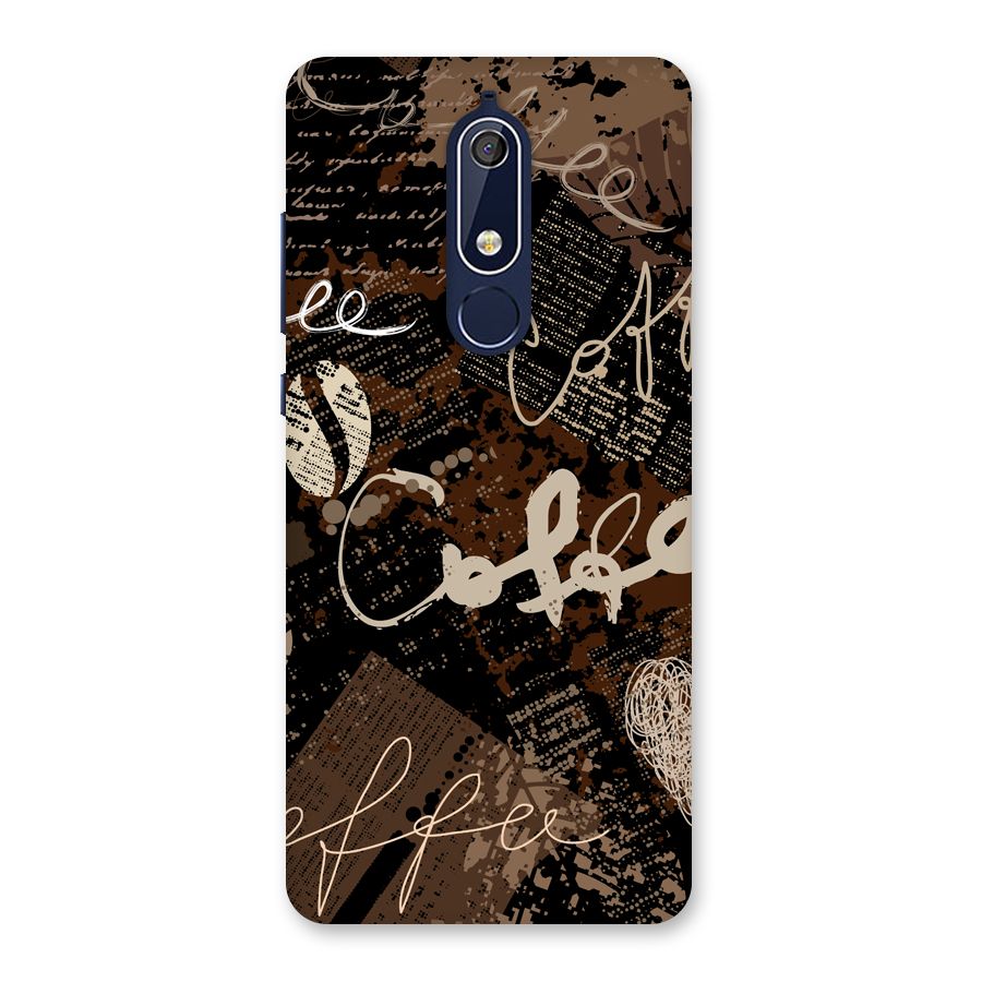Coffee Scribbles Back Case for Nokia 5.1