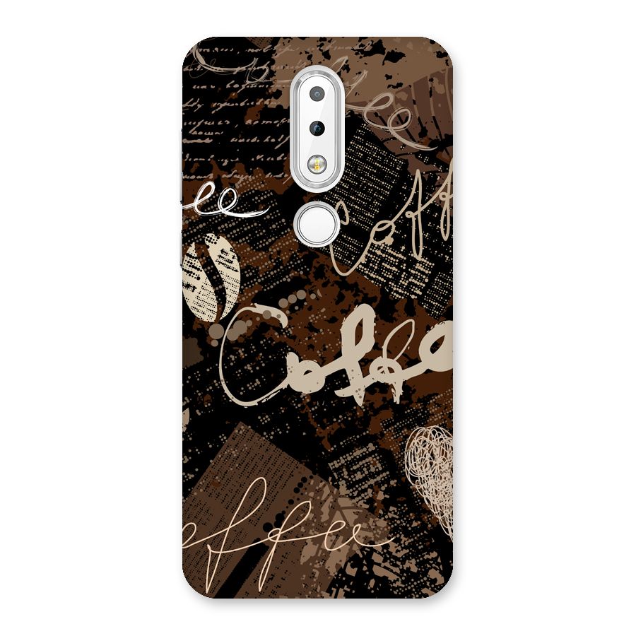 Coffee Scribbles Back Case for Nokia 6.1 Plus