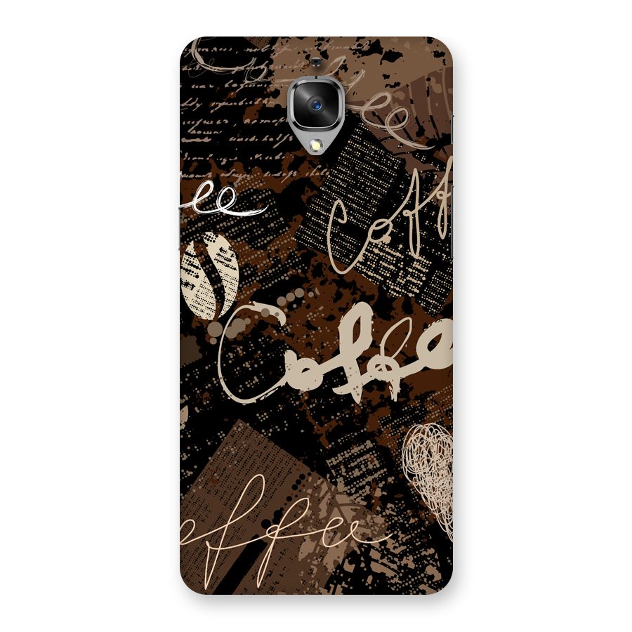Coffee Scribbles Back Case for OnePlus 3