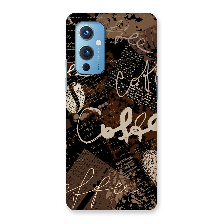 Coffee Scribbles Back Case for OnePlus 9