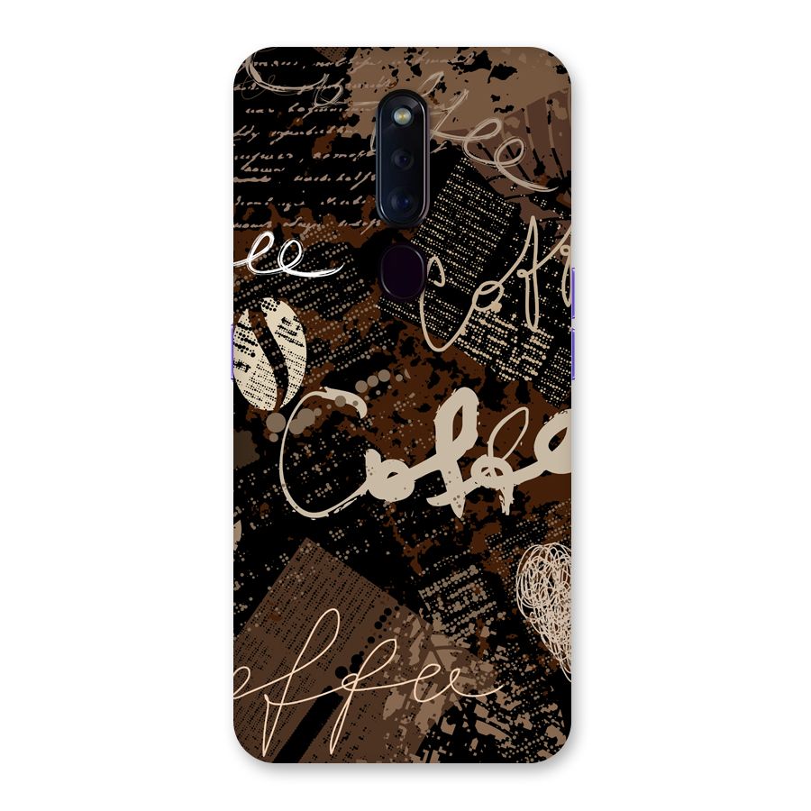 Coffee Scribbles Back Case for Oppo F11 Pro