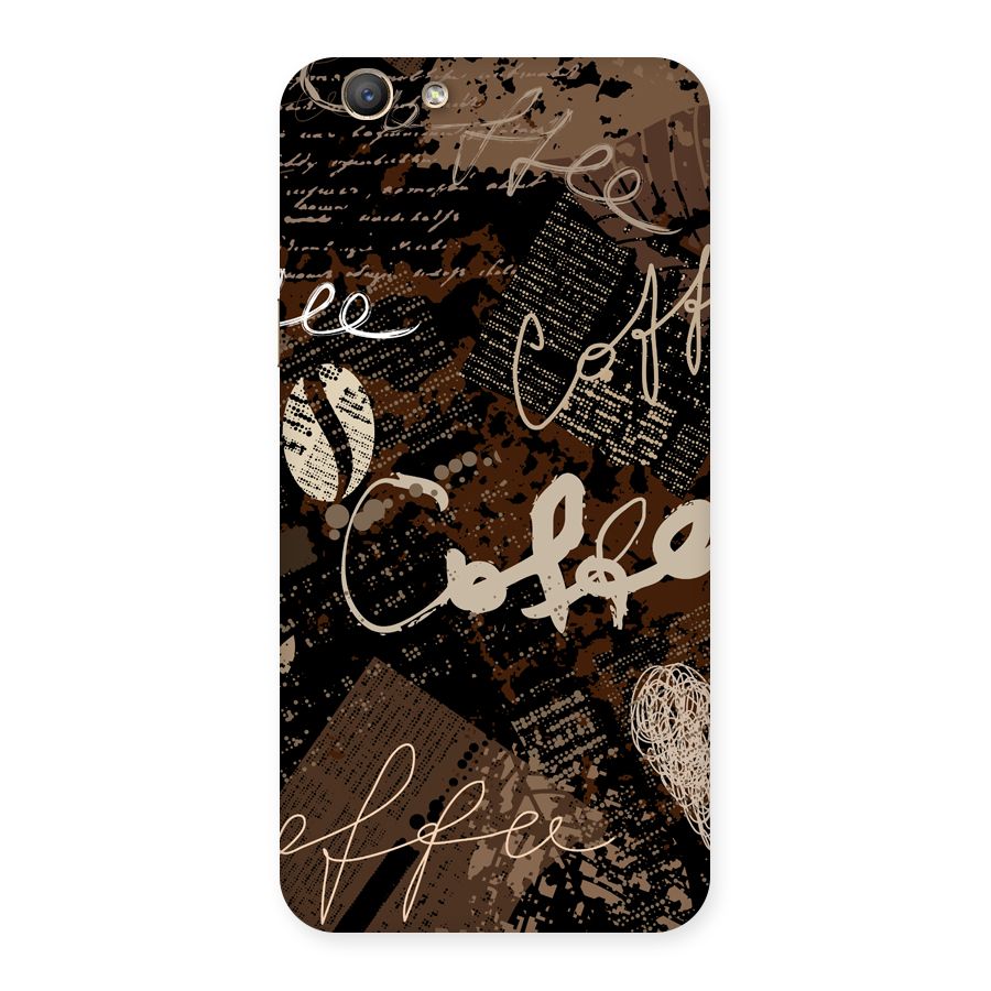 Coffee Scribbles Back Case for Oppo F1s