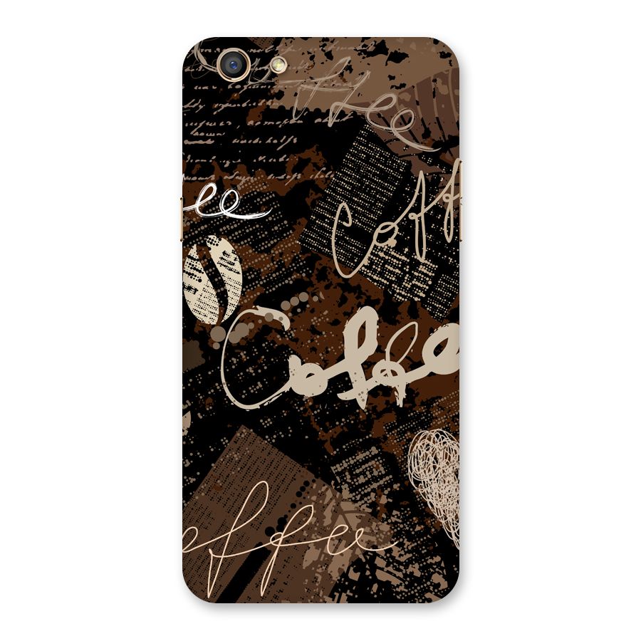 Coffee Scribbles Back Case for Oppo F3