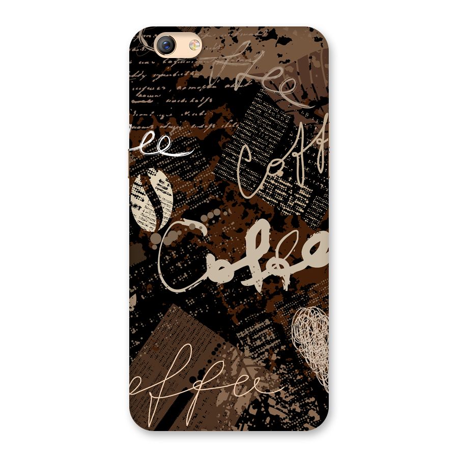 Coffee Scribbles Back Case for Oppo F3 Plus