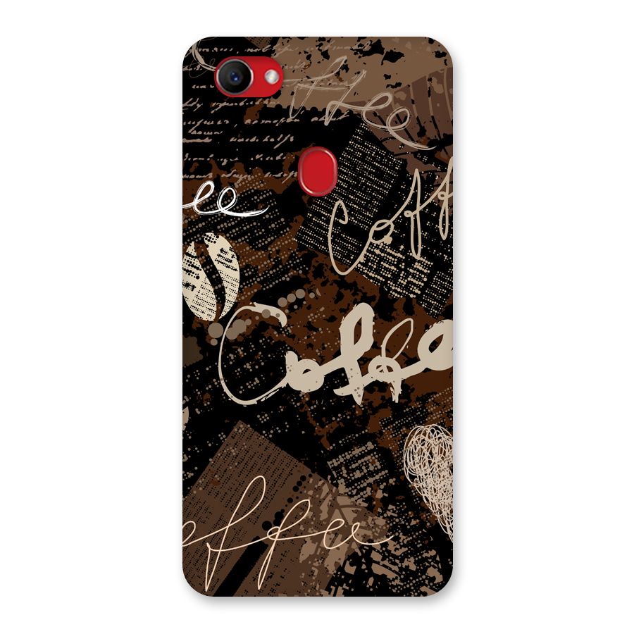 Coffee Scribbles Back Case for Oppo F7
