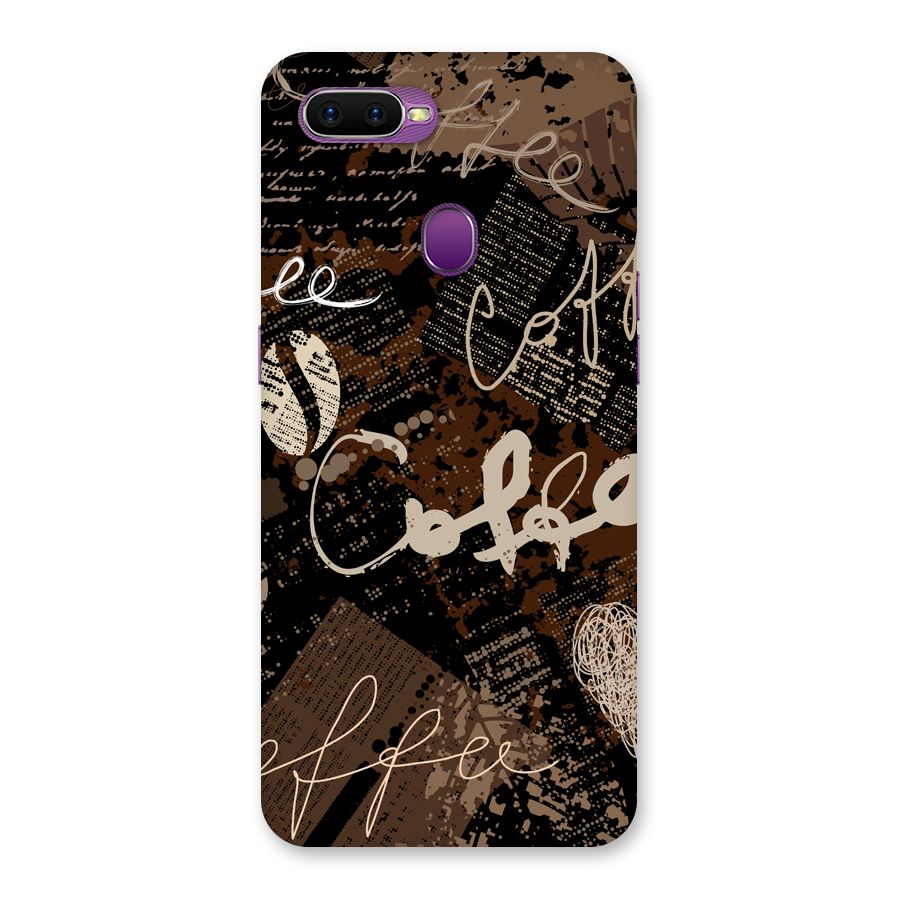 Coffee Scribbles Back Case for Oppo F9