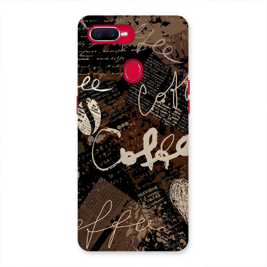 Coffee Scribbles Back Case for Oppo F9 Pro