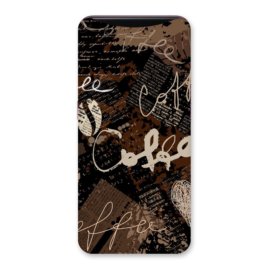 Coffee Scribbles Back Case for Oppo Find X