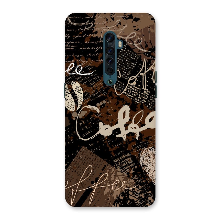Coffee Scribbles Back Case for Oppo Reno2