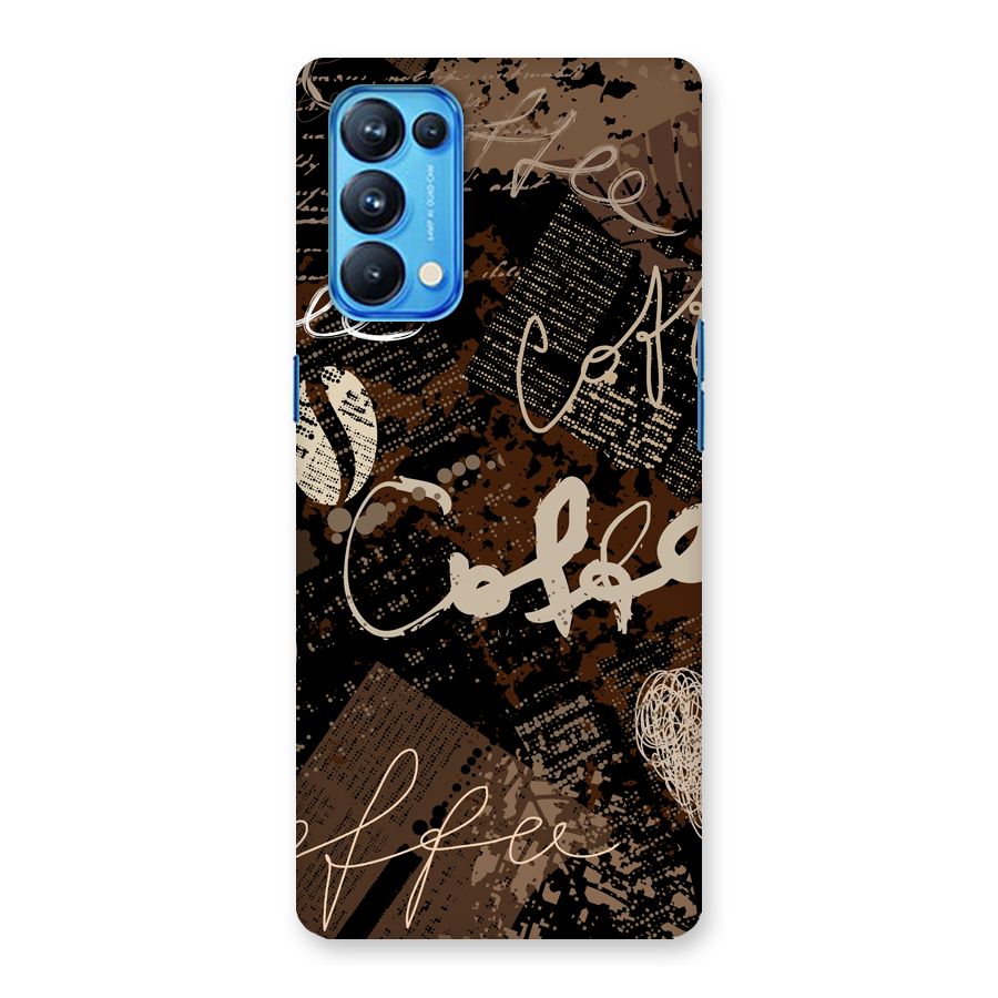 Coffee Scribbles Back Case for Oppo Reno5 Pro 5G