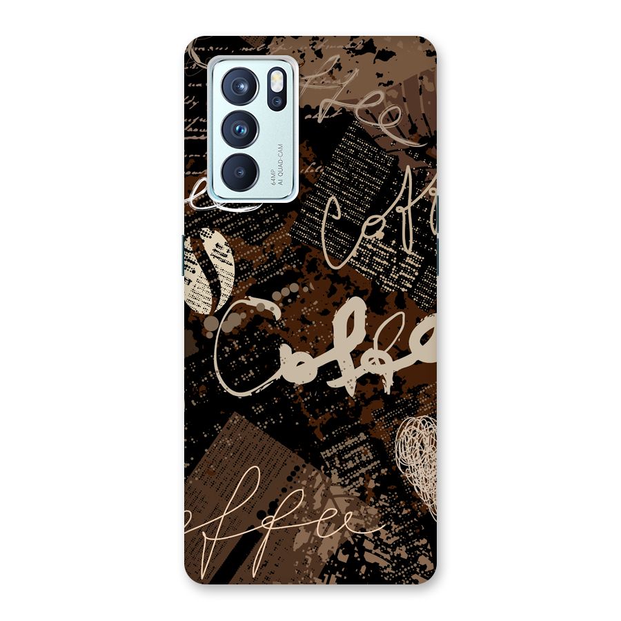 Coffee Scribbles Back Case for Oppo Reno6 Pro 5G