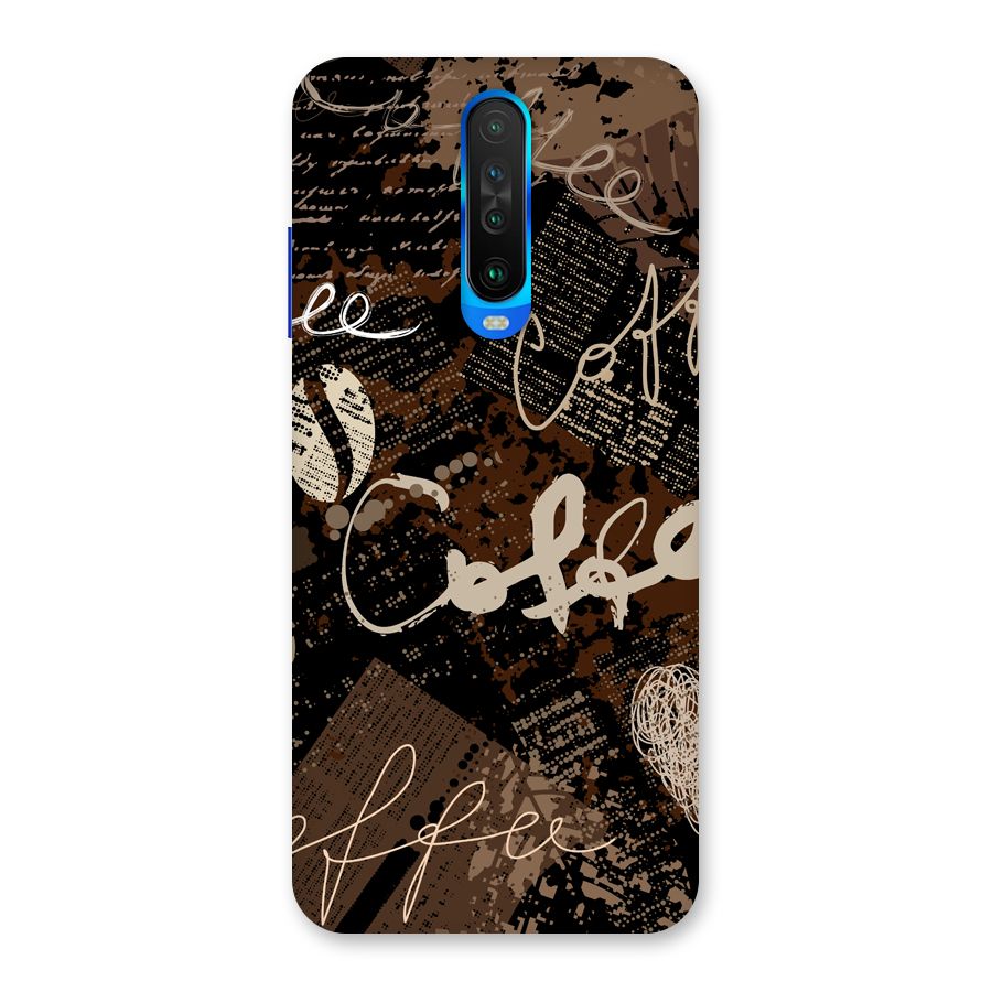 Coffee Scribbles Back Case for Poco X2