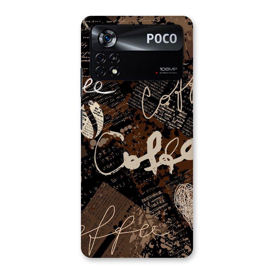 Coffee Scribbles Back Case for Poco X4 Pro 5G