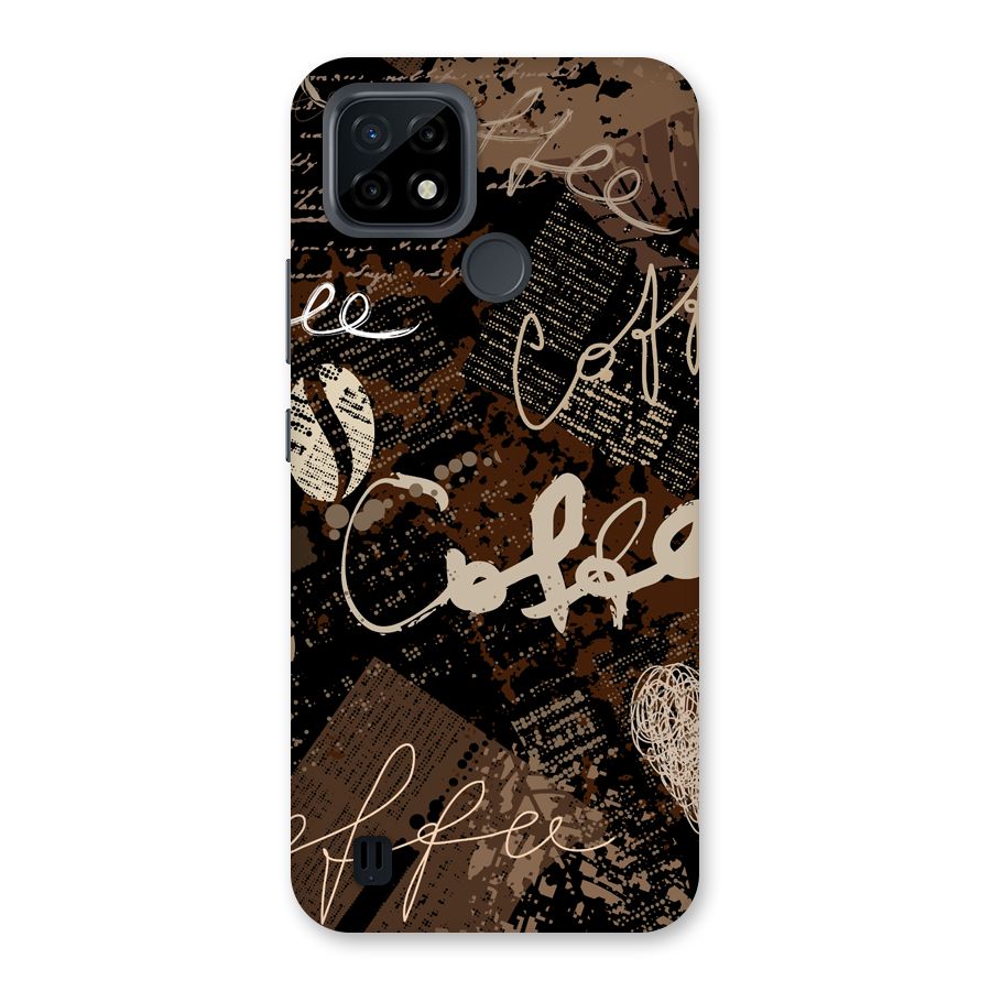 Coffee Scribbles Back Case for Realme C21