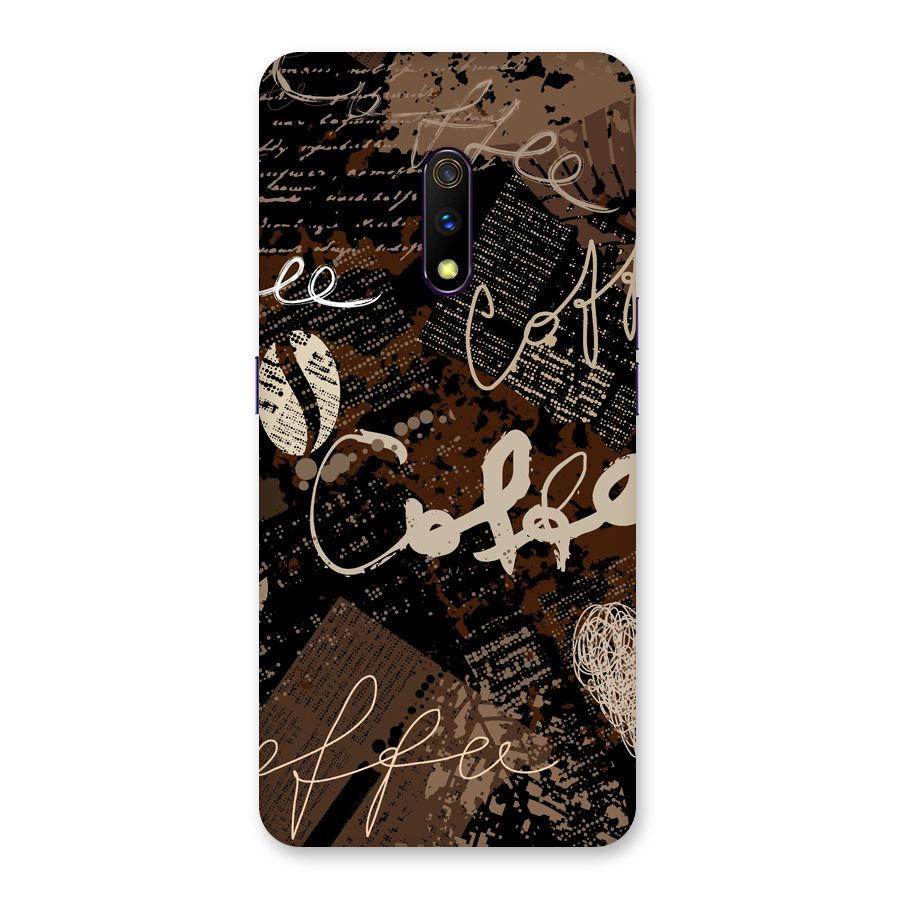 Coffee Scribbles Back Case for Realme X