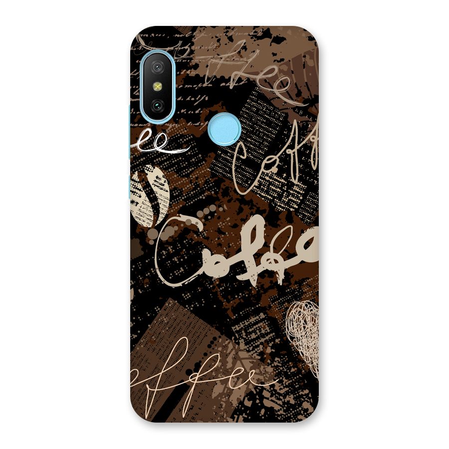 Coffee Scribbles Back Case for Redmi 6 Pro